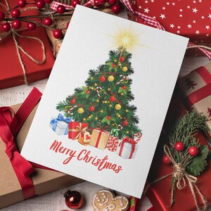 Christmas Tree Card, Christmas Card, Christmas Greeting Card, Christmas Presents, Christmas Tree, Christmas, Merry Christmas, Happy Holidays