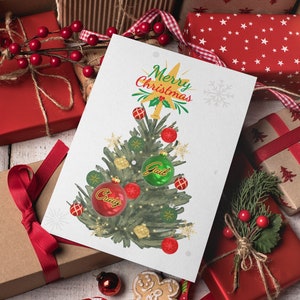 Cartões de Natal personalizados para a família, cartões com nomes de família, cartões de felicitações para a família, cartões de Natal para a família, cartões de Natal para minha família, enfeites