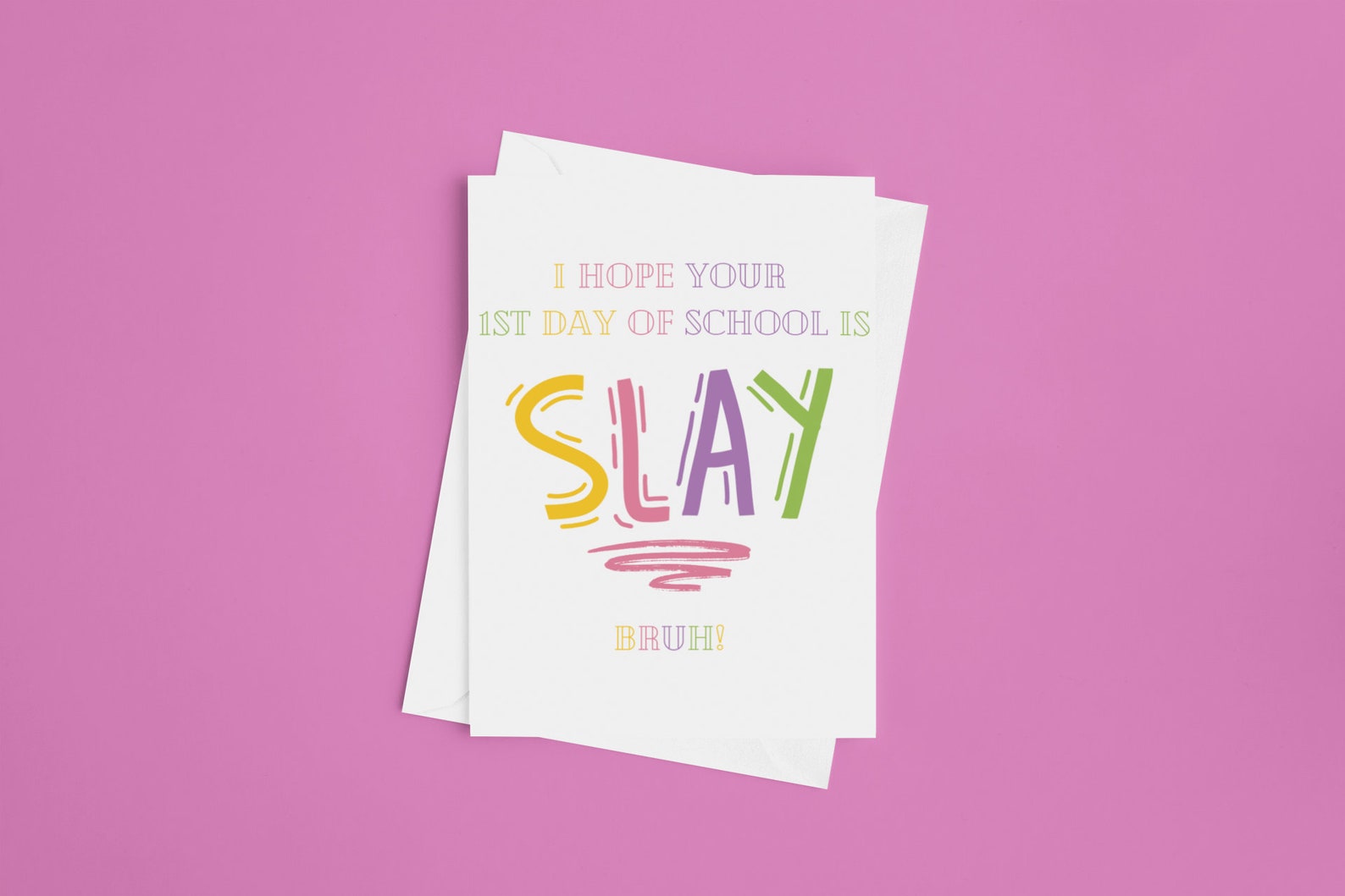 Slay Back Rounds Teen Back to School Card, Slay Card, Back to School, Teen Card ...