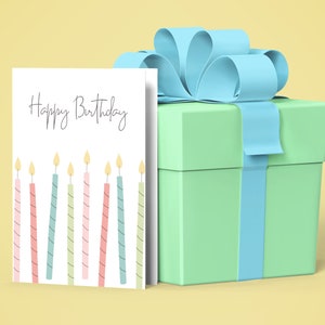 Candle Birthday Card, Candles, Birthday, Happy Birthday, Birthday Card, Birthday Greeting Card, Greeting Card, Birthday Candles