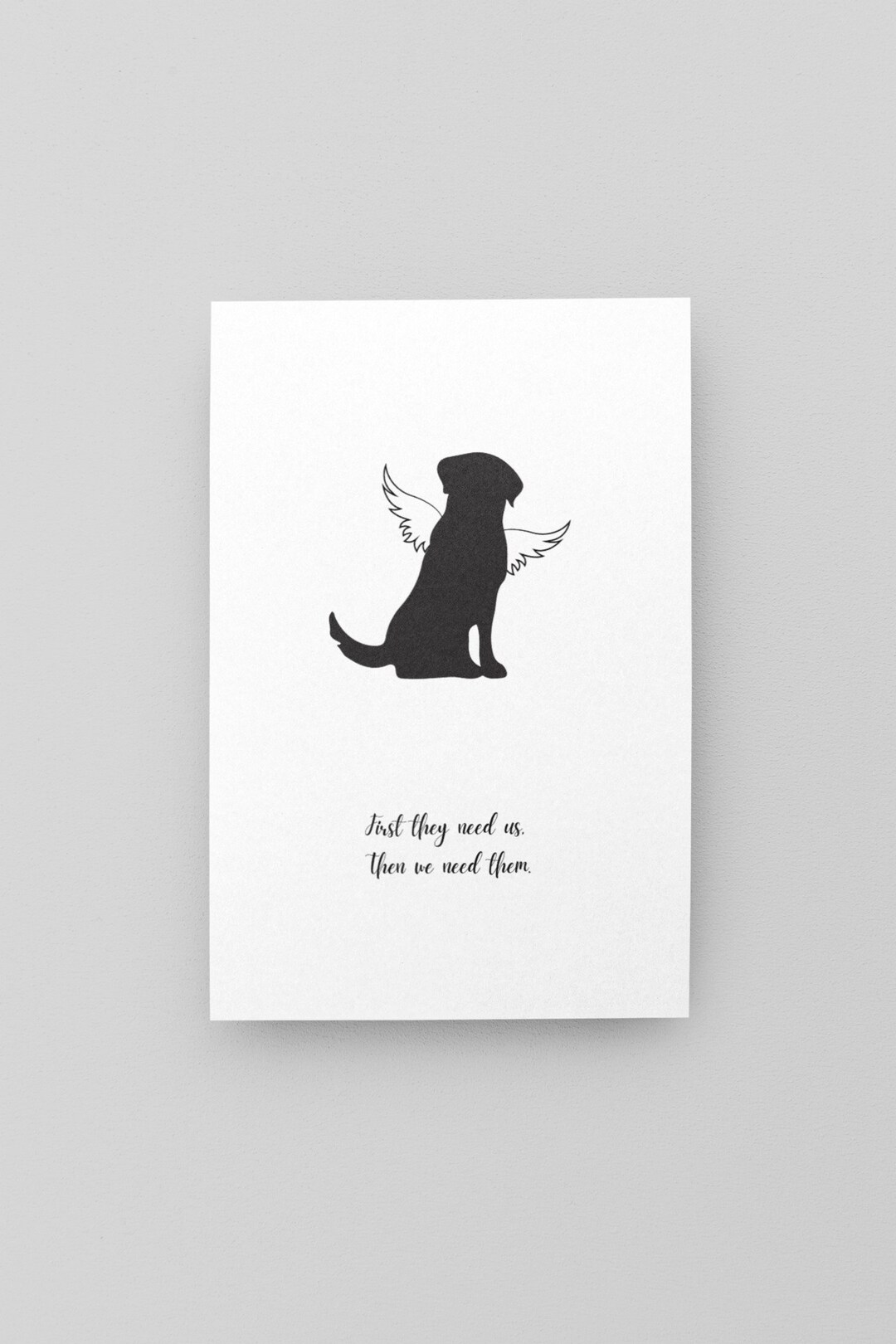 Loss of Pet Card, Angel Dog, Loss of Dog Card, Loss of Pet, Dog Loss
