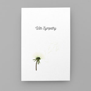 Carte de sympathie, désolé pour vous perte, perte, penser à vous, carte de voeux, perte d'un être cher, soins, confort et paix, avec carte de sympathie
