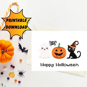PRINTABLE Happy Halloween Card, Greeting Card, Halloween, Happy Halloween, Friendly, Halloween Trick or Treat, Happy Halloween kid Download