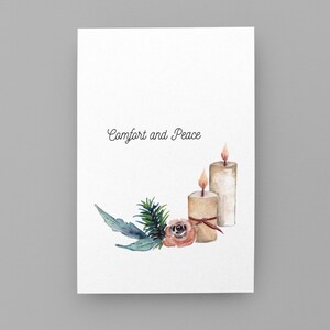 Carte de sympathie, désolée pour vous, perte, une pensée pour vous, carte de voeux, perte d'un être cher, compassion, réconfort et paix, avec carte de sympathie