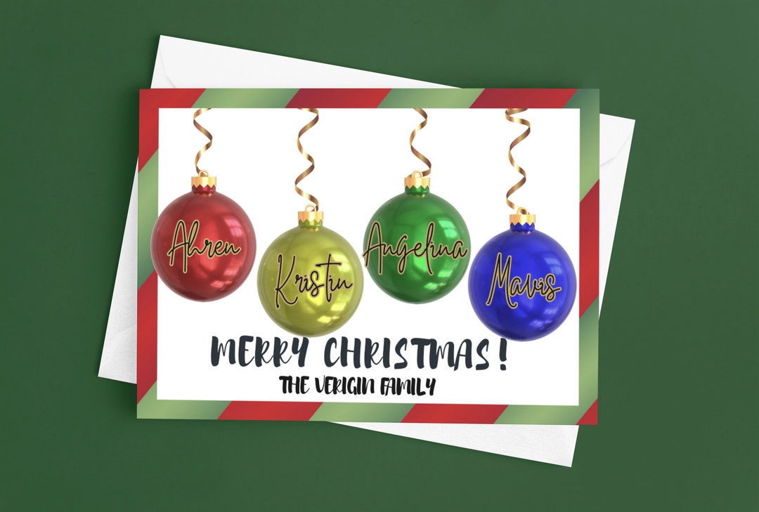 Family Name Christmas Cards, Family Names Cards, Family Card, Christmas Family Cards, My Family