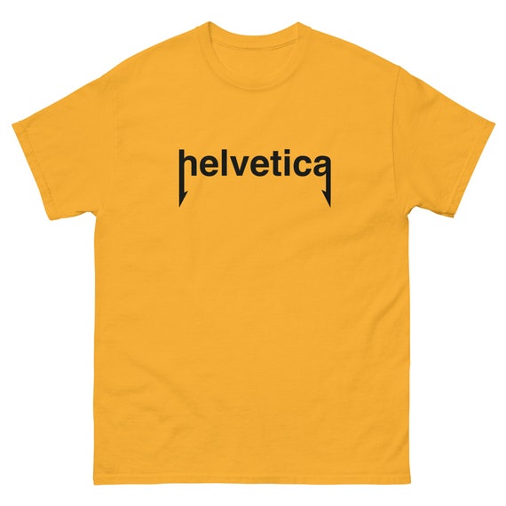 Helvetica - Metallica T-shirt - Black Font