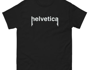 Helvetica - Metallica T-shirt - White Font