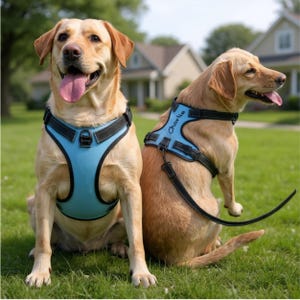 Personalized Dog Harness with Name No-Pull Adjustable Reflective Pet Vest in Multiple Colors, Custom Dog Harness for Walking, Hiking, Travel