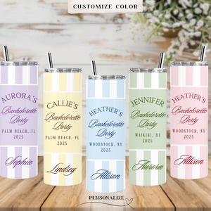 Bachelorette Tumblers Personalized, Bachelorette Party Tumbler, Custom Party Favor, Personalized Bridal Shower Gift, Custom Name Tumbler