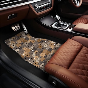 Dog Car Floor Mats Set Front Back Seat Protection Pet Cover Interior Comfort Neoprene Blanket Car Interior Dog Accessory Seat Protector