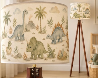 Dinosaur Nursery Floor Lamp, Kids Tripod Lamp, Baby Boy Room Decor, Watercolor Dino Lamp, Neutral Nursery Lighting, Toddler Bedroom Lamp