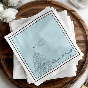 Personalized Champagne Tower Cocktail Wedding Party Napkins Bachelorette Champagne Tower Design Bridal Shower Birthday Paper Napkins
