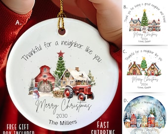 Personalized Neighbor Ornament, Custom Gift For Neighbor, Custom Neighbor Ornament, Personalized Ornament For Neighbor, Gift For Neighbor