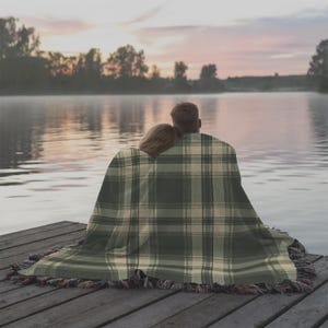 Evergreen Heritage Plaid Woven Cotton Blanket – Made in USA Cabin Throw – Lodge Style Couch or Bed Decor – 3 Sizes image 6