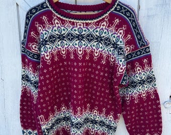 vintage wool Dale of Norway Scandinavian sweater size S boxy
