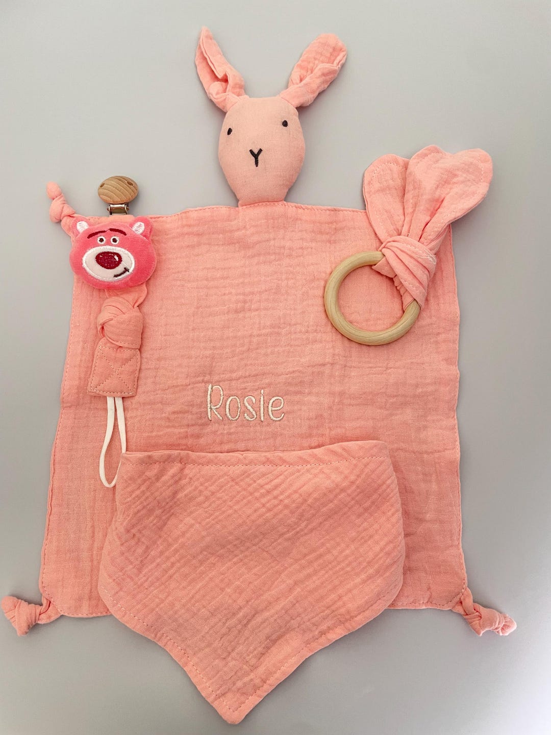 FIRST BABY - Muslin Three Pack Set  - Pink main image 0