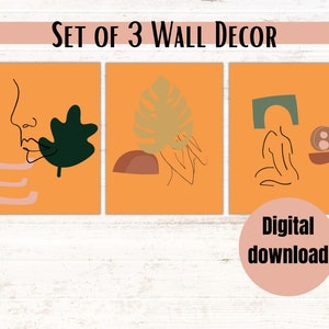 Handmade printable wall decor, 3 piece set, Mind and body art, Sister soul, African American wall art