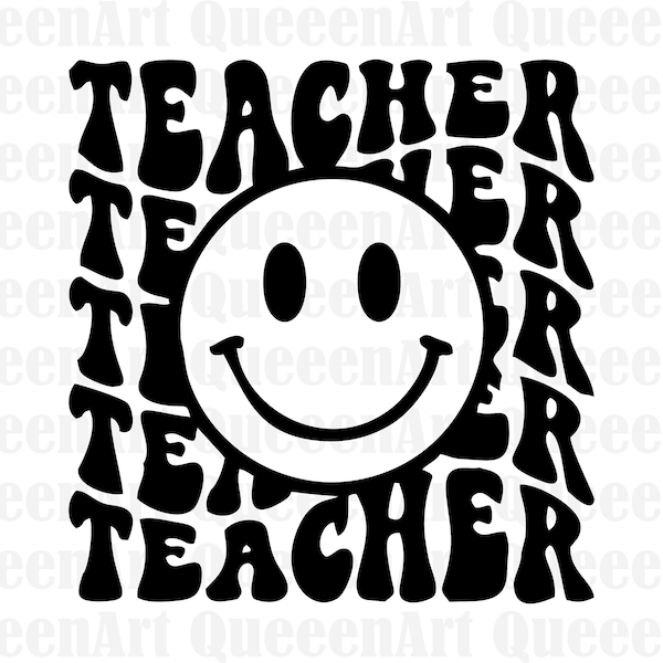 Teacher svg, Smiley Face svg, Educator svg, Back to School svg, Teaching svg, Teach svg, Silhouette svg, Cricut Svg, teacher svg for cricut