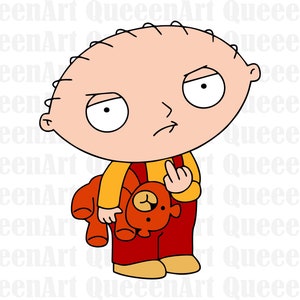 Stewie Griffin svg png eps dxf jpg, Family guy svg, Angry Stewie Griffin print