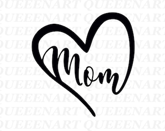 Madre svg, Mamá corazón svg, Mamá svg, Camisa, Mamá svg, Corazón svg, Día de las Madres svg, Tipografía svg, SVG, PNG, EPS, Dxf, Descargar, Cricut, Png