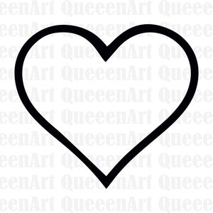 Heart Outline DIGITAL DOWNLOAD / svg png dxf eps Download digitale istantaneo