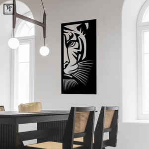 Tiger Wall Art Digital File, Animal Laser Cut Svg, Wall Decor, Vector, Winter Home Decoration, CNC Cutting, Dxf, Ai, Cdr