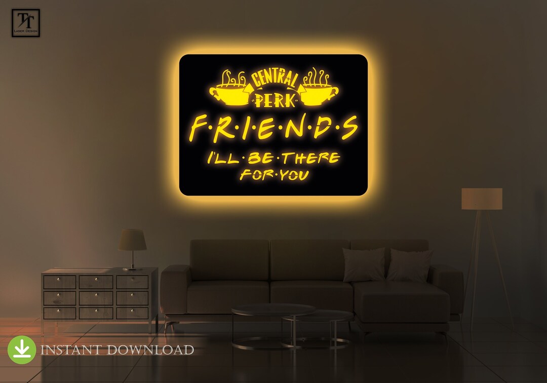 Friends Series LED Neon Sign, Central Perk Home Decor (digital Files ...