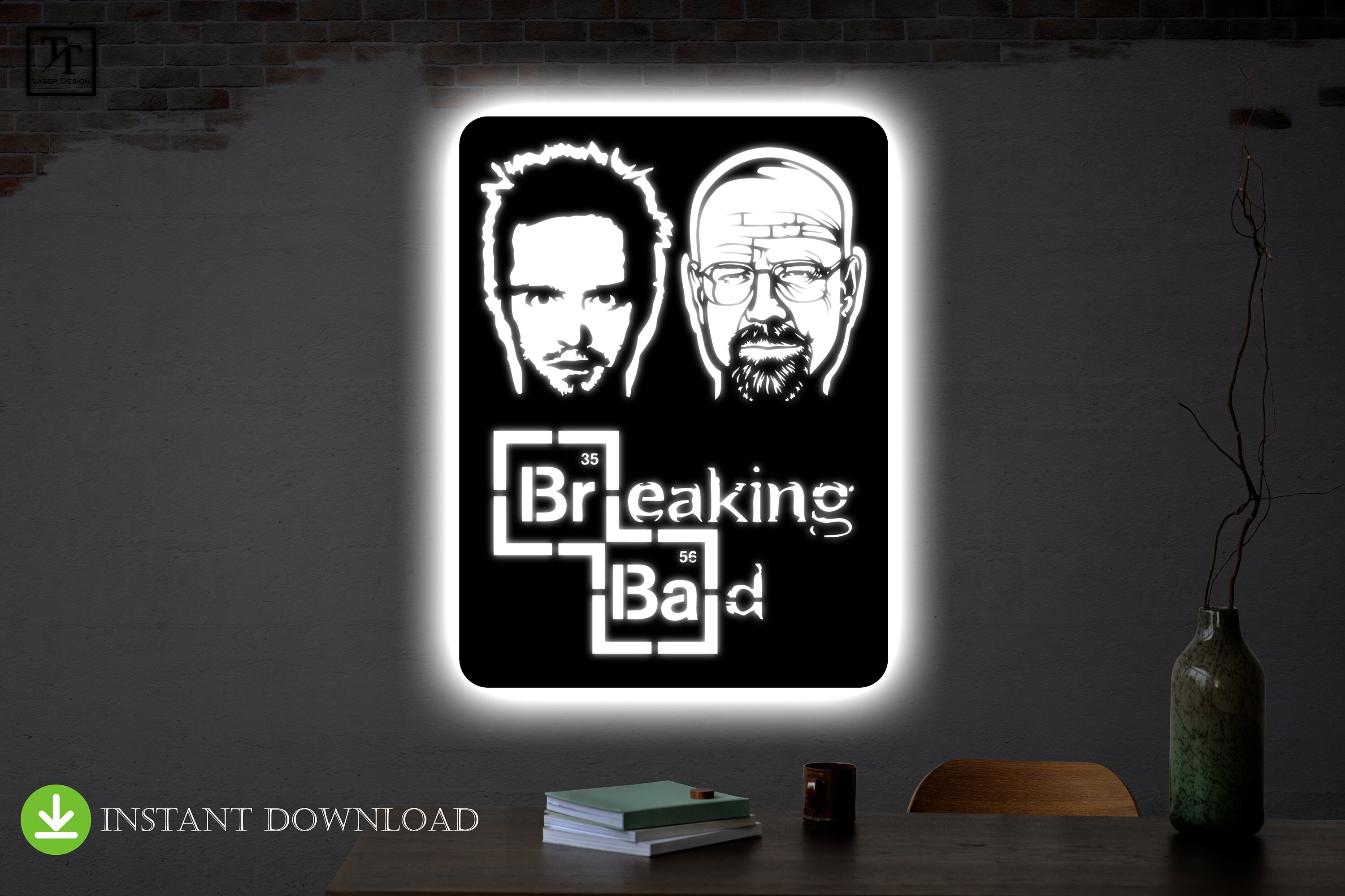 Breaking Bad LED Sign, Digital Svg Cutting Files, Heisenberg Wall Art ...