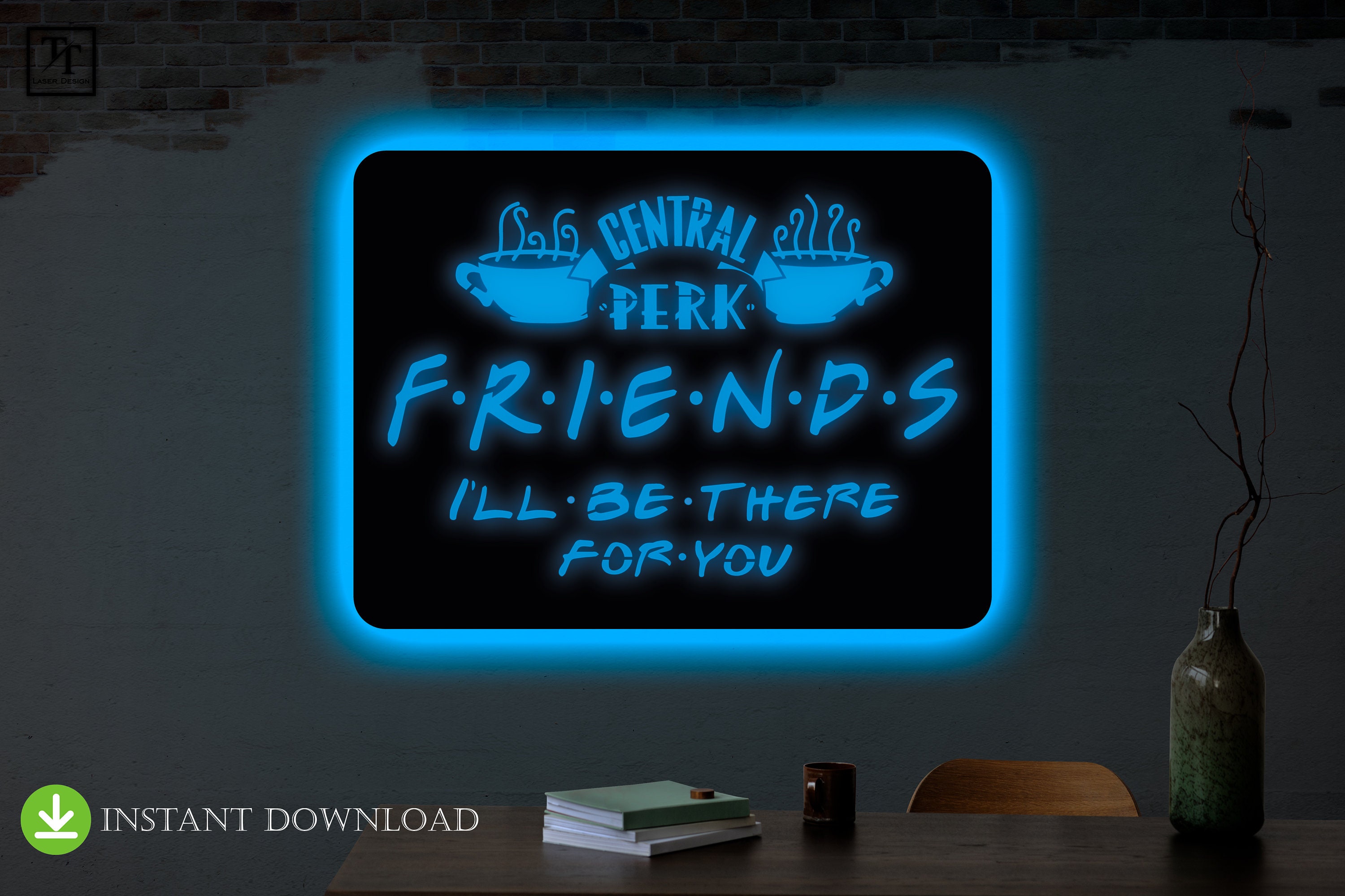 Friends Series LED Neon Sign, Central Perk Home Decor (digital Files ...
