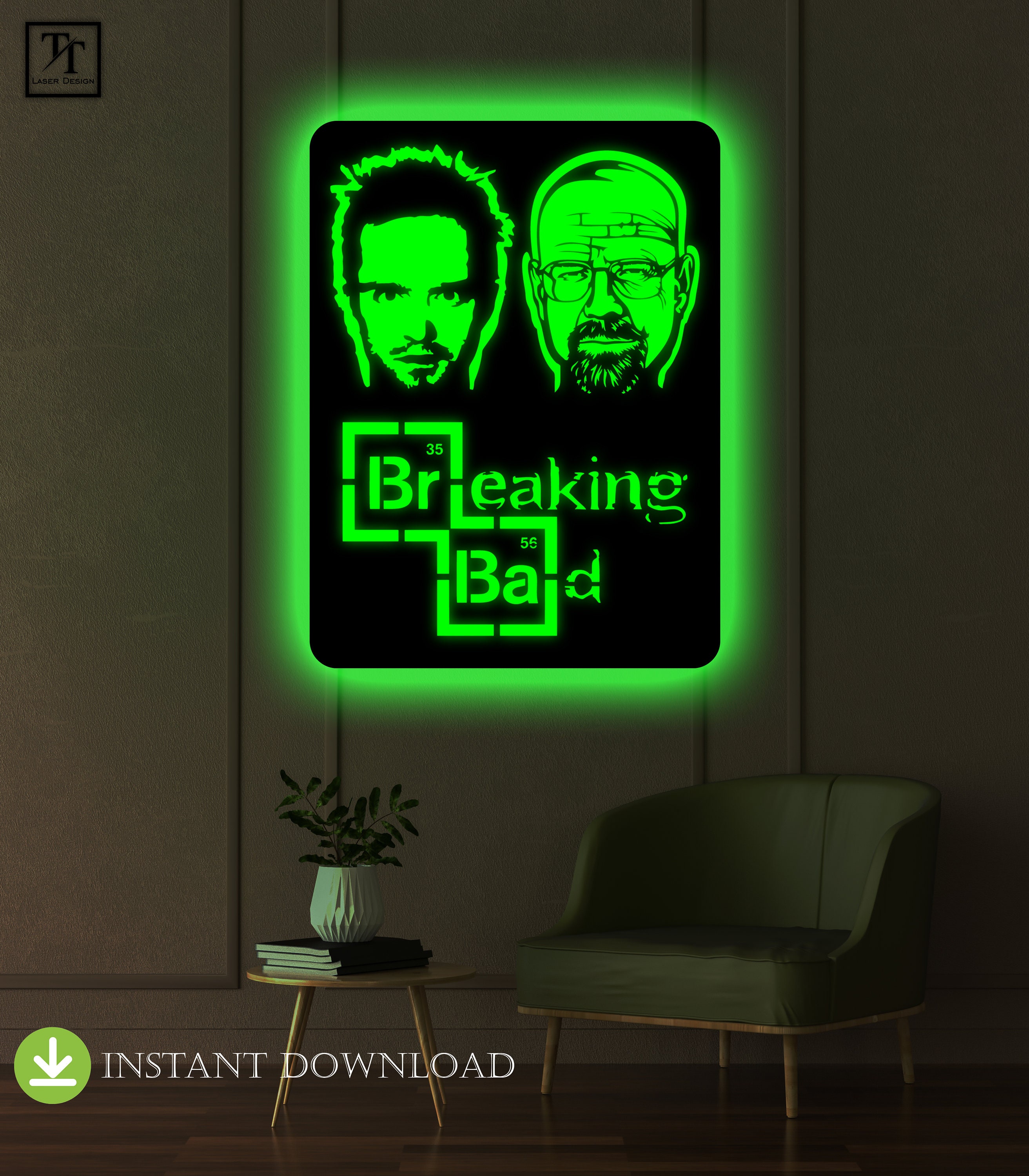 Breaking Bad LED Sign, Digital Svg Cutting Files, Heisenberg Wall Art ...