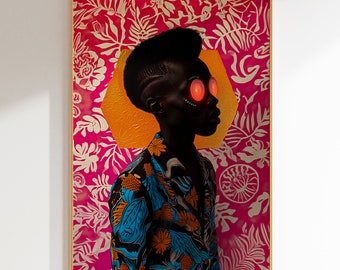 African Art Portrait: Abstract Printable Wall Art (Digital Download)
