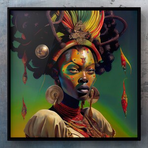 African Royalty 14. Black Art. [UNFRAMED]