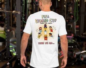 World Cup Shirt – Hand-Drawn Soccer Stars Tee, Kids Art Design, Messi, Ronaldo, Mbappé (2026)