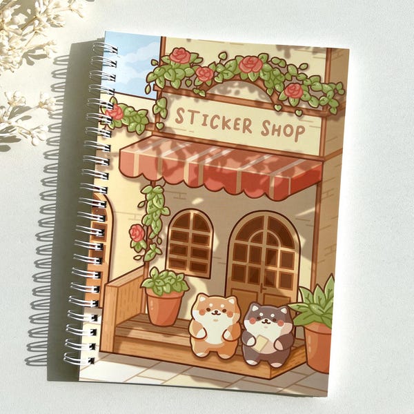 Shiba Reusable Sticker Book, A5 Sticker Collecting Book, Cute Sticker Organizer