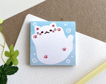 Playful Kitty Sticky Notes, Cat Sticky Notes, Kawaii Sticky Note, Memo Pad, Note Pad, Cute Sticky Notes, Kawaii Stationery, Cat Lover Gifts