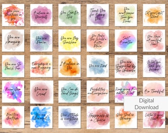 Encouragement and Inspiration Cards, Mini Mantra Cards, Affirmations Cards, Motivational Cards, Lunch Notes, Love Notes, Positive Vibes