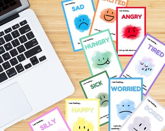 Feelings Flashcards | DIGITAL DOWNLOAD | Emotions | Feelings | Educational | For Teachers | Child Development | Learning | Classroom