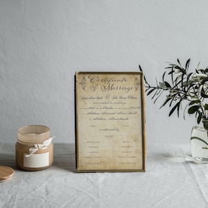 Printed - Customized Marriage Certificate, 8.5x11 or 11x14 Printed Keepsake Marriage Certificate, FRAME NOT INCLUDED
