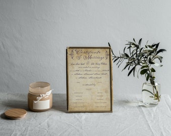 Custom Marriage Certificate – Calligraphic Wedding Keepsake (8.5x11)