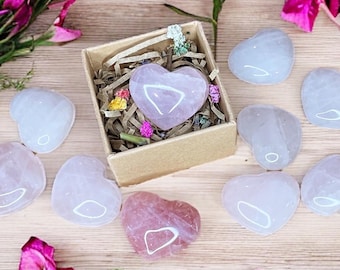 Rose Quartz crystal heart, Valentines gift, love crystal, positivity crystal, crystal gift, tumble stone crystal, best friend gift