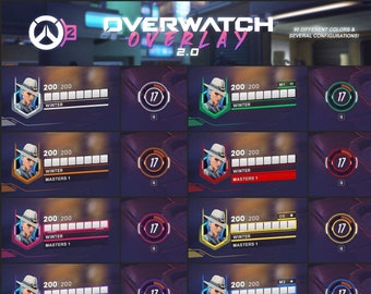 Overwatch 2 HUD Overlay - [90 Colors] OBS/Twitch