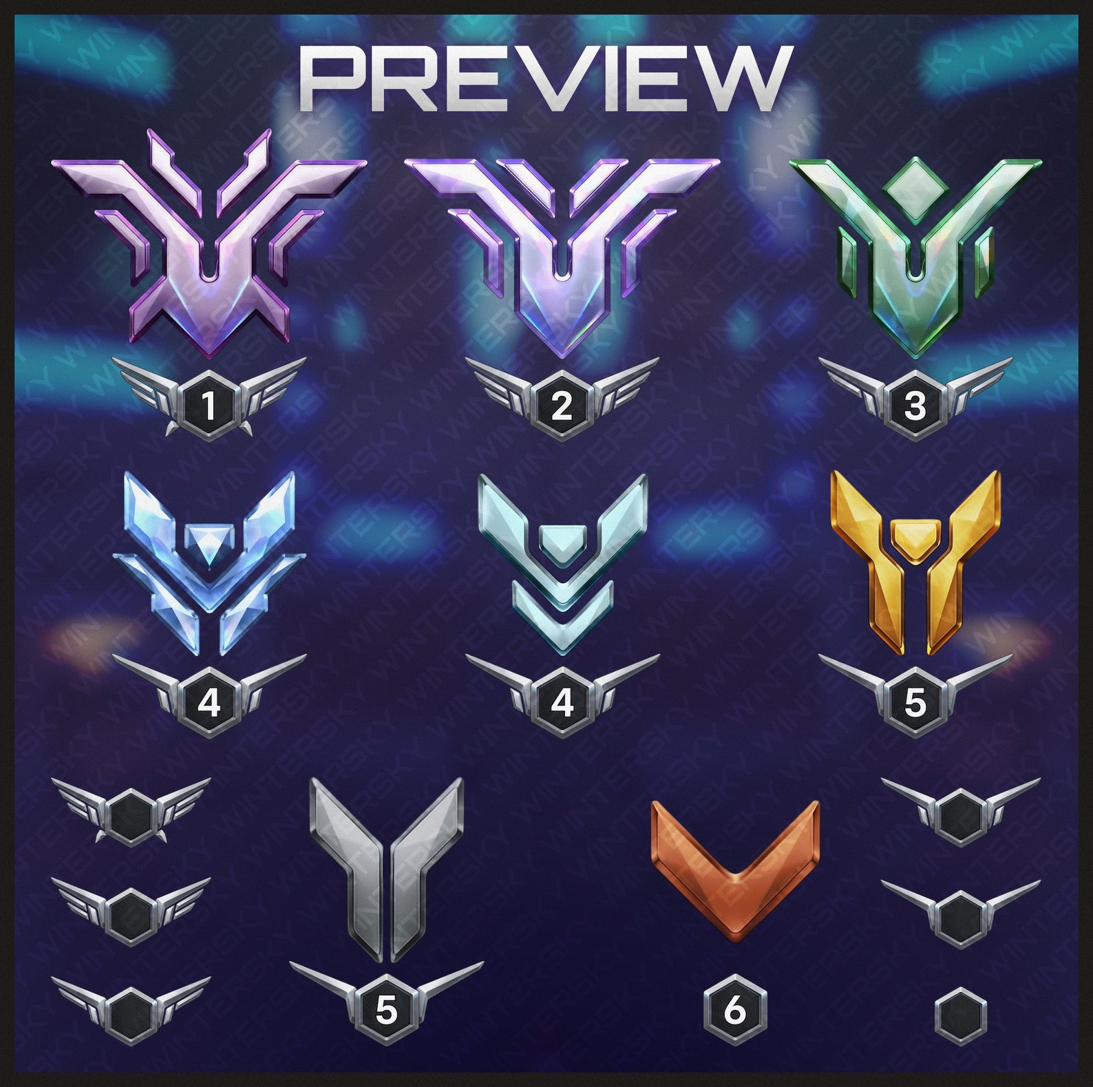 Overwatch Master Ranks Logo OVERWATCH 2 | NEW Rank Icons! Twitch/youtube | Obs/streamlabsobs - Etsy