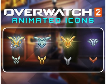 Overwatch 2 - Animated & Static Ranked Overlays (Bronze - T500) OBS/TWITCH