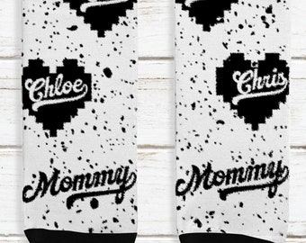 Calcetines de mamá personalizados con nombres de niños Regalos de mamá personalizados para madre para regalo de cumpleaños para mamá de hija a mamá Calcetines para mujer