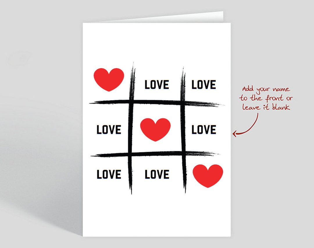 Love valentine Printable Card Instant Download PDF Card Template Etsy