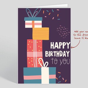 Tarjeta imprimible de feliz cumpleaños / Descarga instantánea en PDF / Plantilla de tarjeta