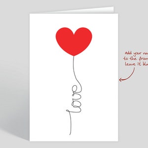 Love Printable Card / Instant Download PDF / Card Template - Etsy