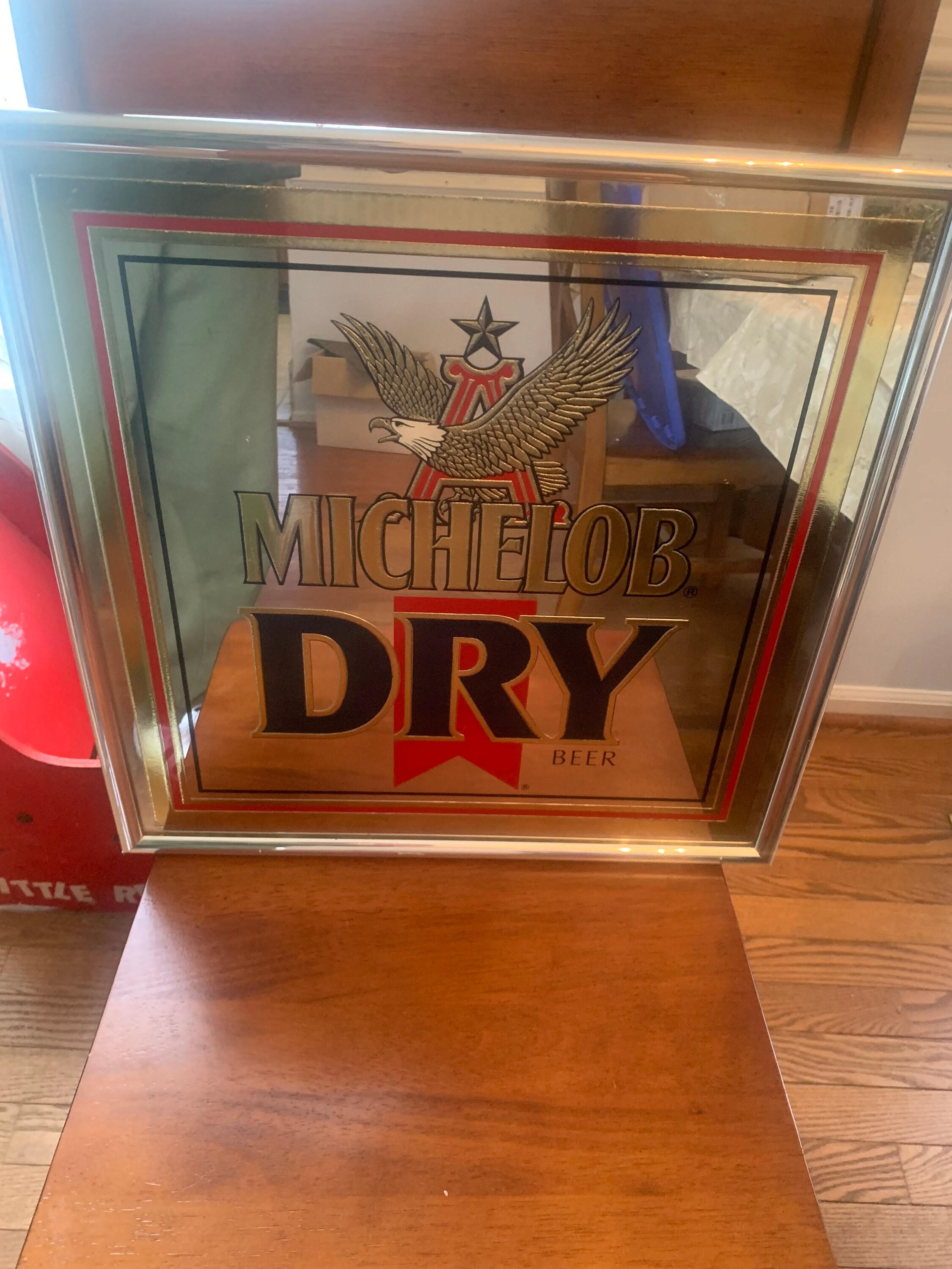 Vintage Michelob Dry Beer Mirror Sign Etsy