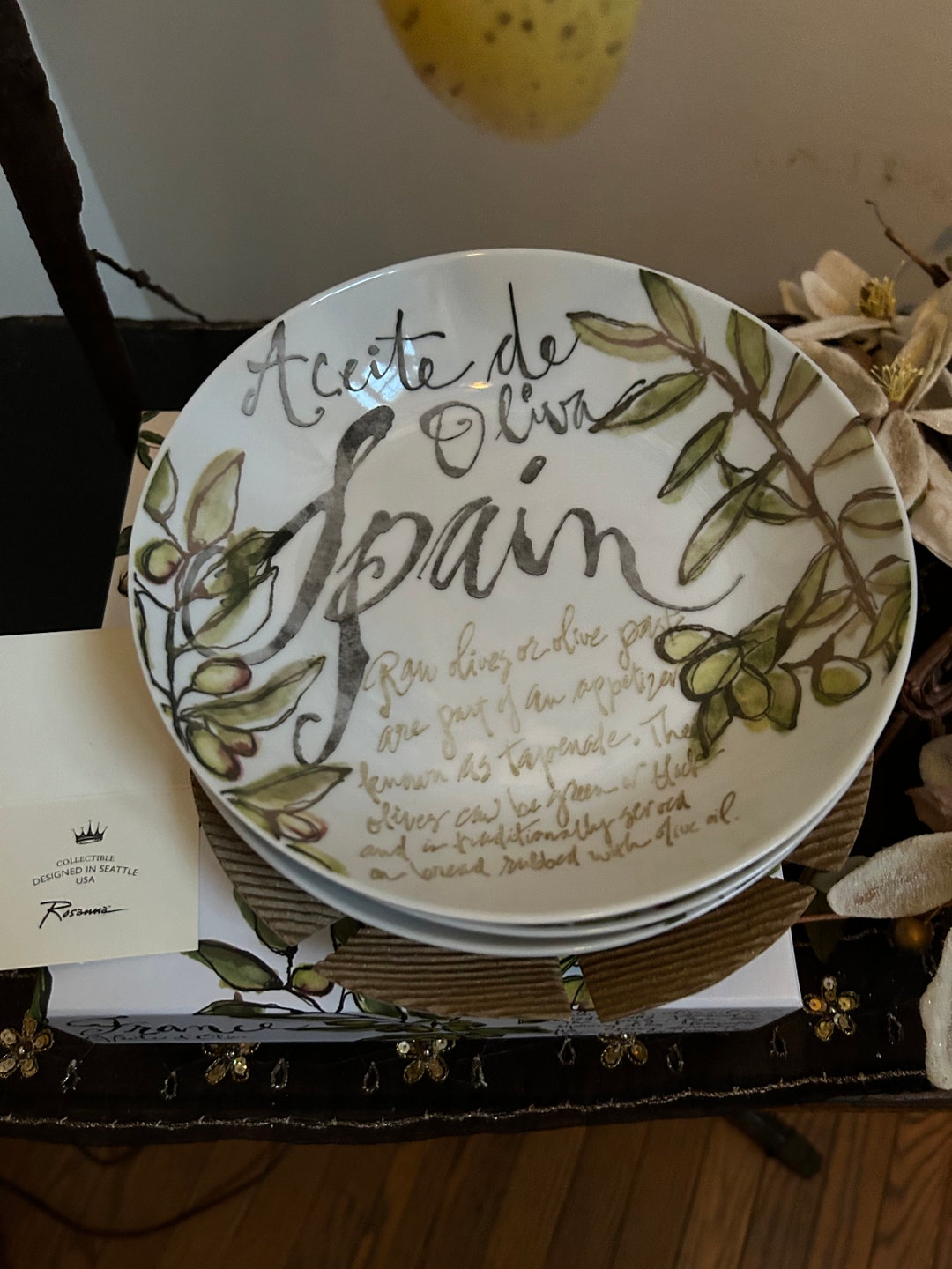 Vintage Rosanna Olive Oil Pasta Bowls Etsy