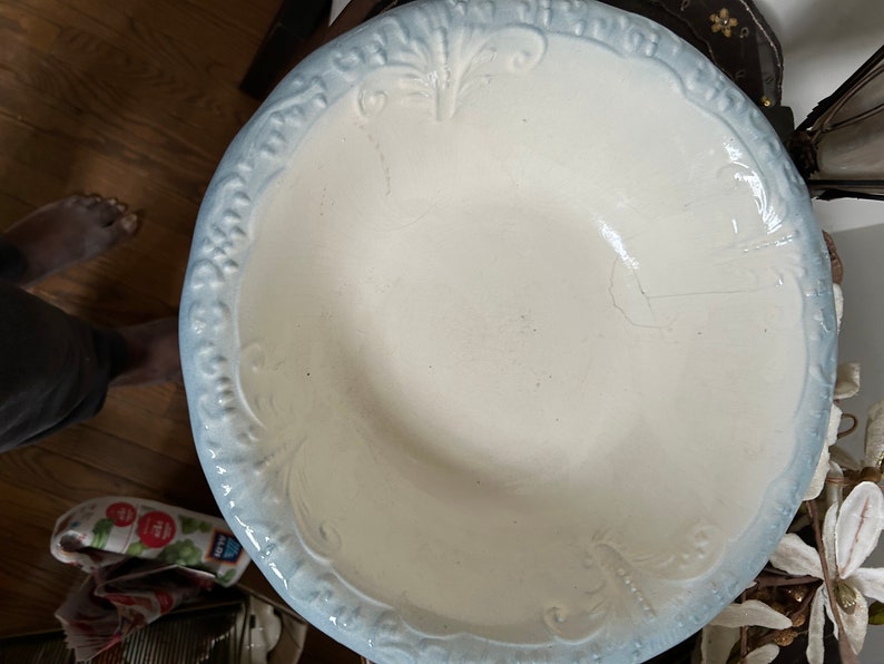 Vintage Ironstone Pitcher and Bowl Set Etsy